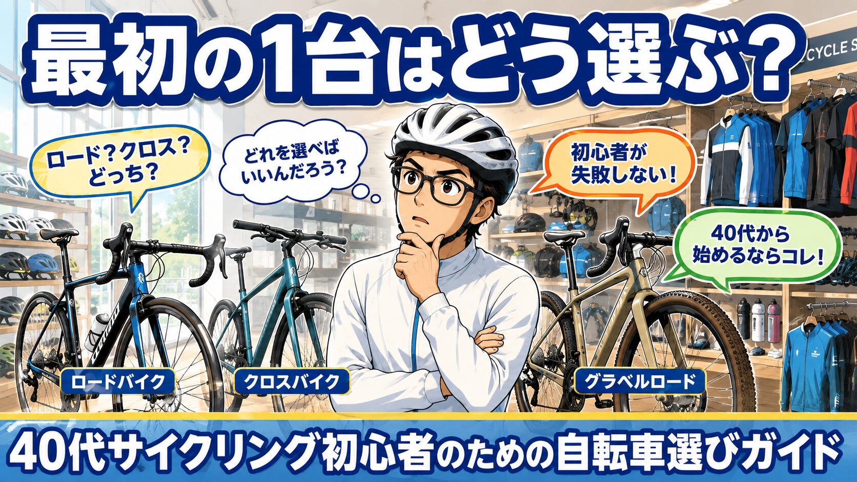 最初の1台は?40代初心者向け自転車選び完全ガイド | Around40 Cycling 最初の1台は?40代初心者向け自転車選び完全ガイド | Around40 Cycling