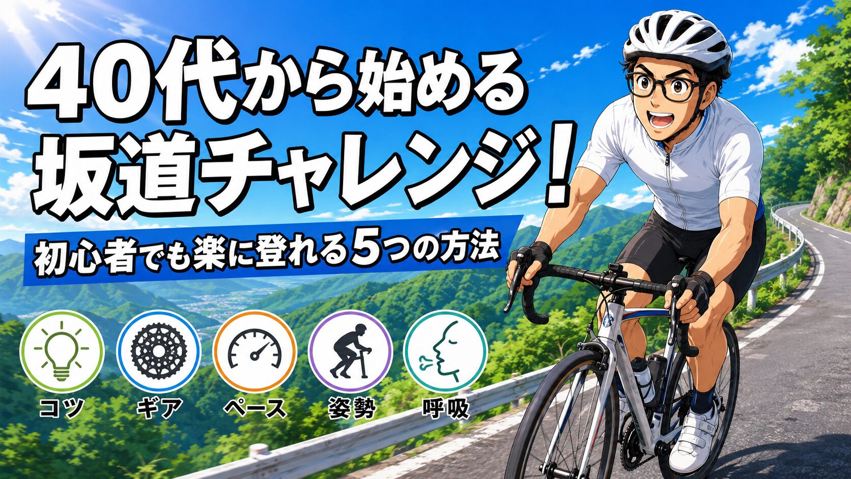 40代から始める坂道チャレンジ！初心者でも楽に登れる5つの方法